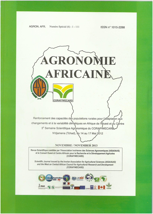 AGRONOMIE AFRICAINE